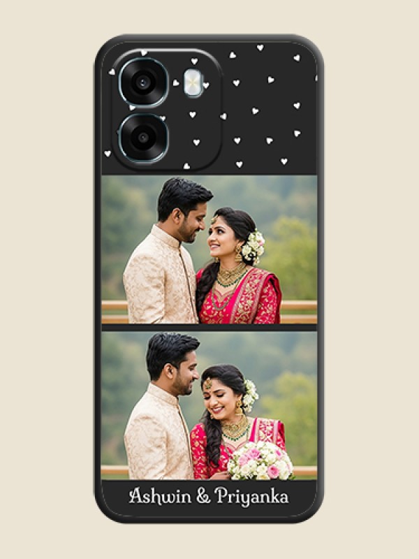 Custom Miniature Love Symbols with Name On Space Black Custom Soft Matte Mobile Back Cover - Oppo K14 5G