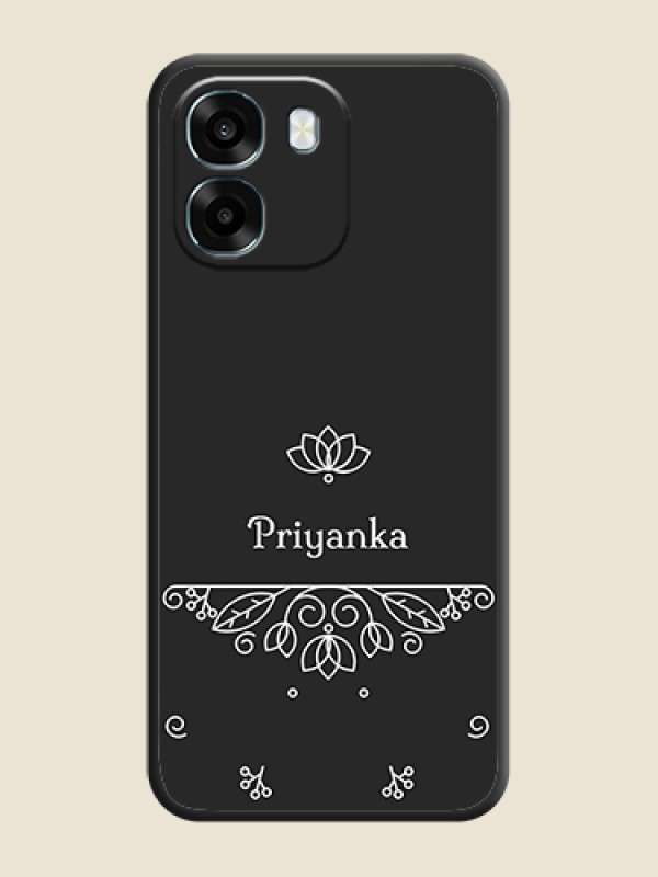 Custom Lotus Garden Custom Text On Space Black Custom Soft Matte Mobile Back Cover - Oppo K14 5G