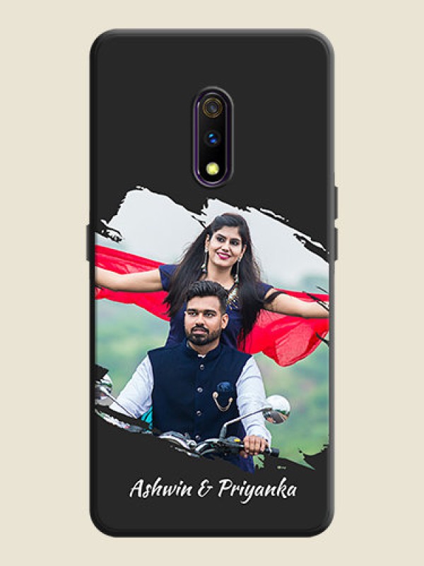 Custom Grunge Brush Strokes on Photo on Space Black Soft Matte Back Cover - Oppo K3