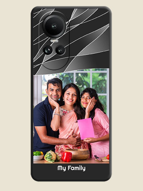 Custom Mixed Wave Lines - Photo on Space Black Soft Matte Mobile Cover - Reno 10 5G