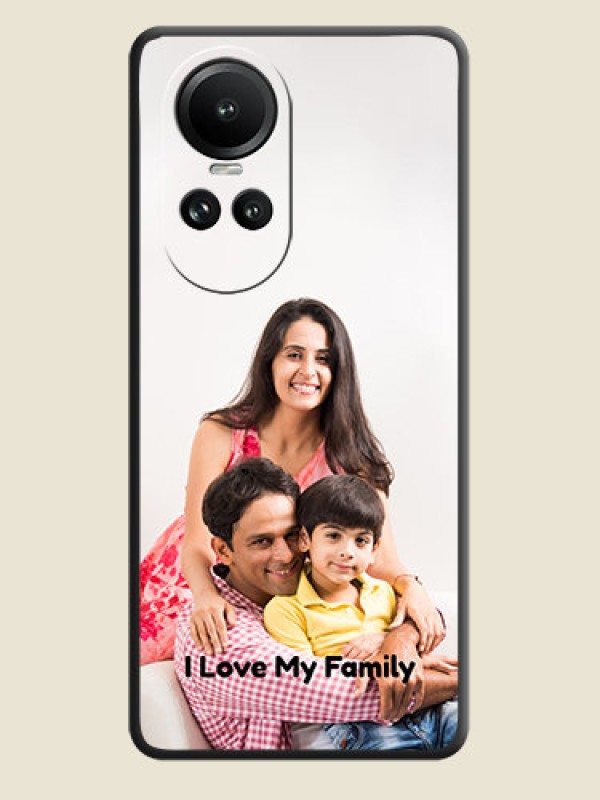 Custom Full Single Pic Upload With Text On Space Black Personalized Soft Matte Phone Covers - Reno 10 5G