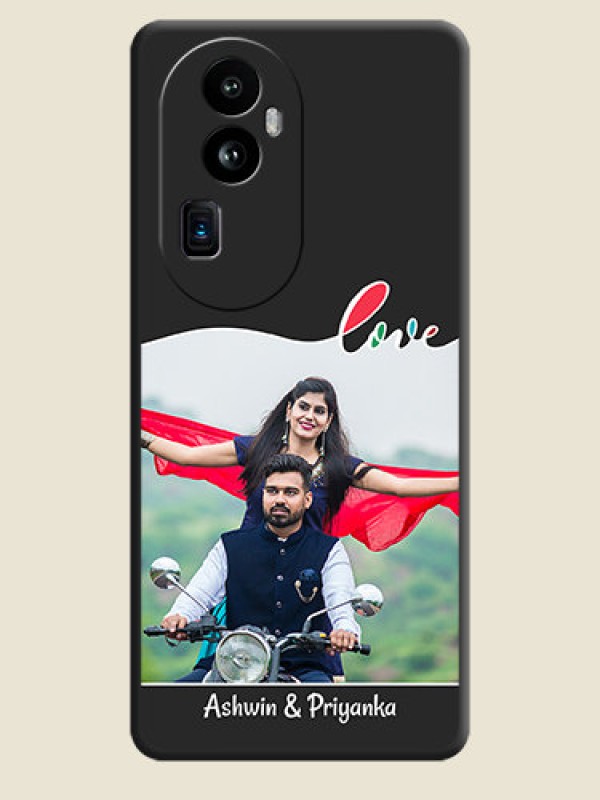 Custom Fall in Love Pattern with Picture - Photo on Space Black Soft Matte Mobile Case - Reno 10 Pro Plus 5G