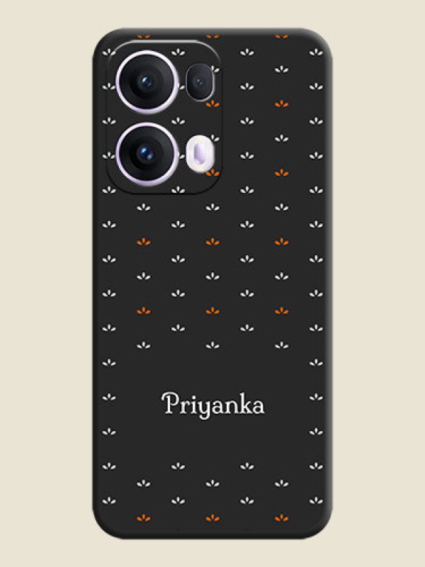 Custom Simple Pattern With Custom Text On Space Black Custom Soft Matte Mobile Back Cover - Oppo Reno 13 Pro 5G