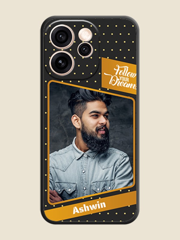 Custom Follow Your Dreams with White Dots On Space Black Custom Soft Matte Mobile Back Cover - Oppo Reno 15 Pro 5G