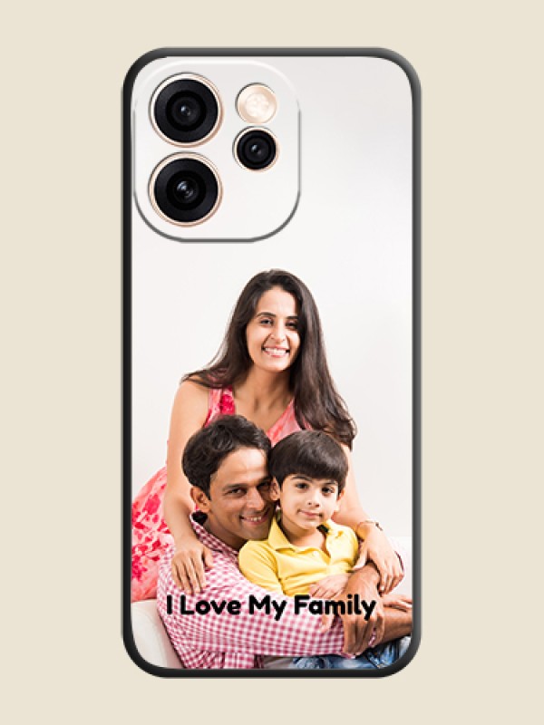 Custom Full Single Pic Upload With Text On Space Black Custom Soft Matte Mobile Back Cover - Oppo Reno 15 Pro 5G
