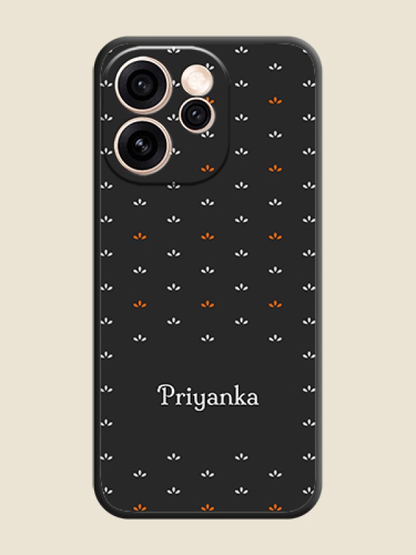Custom Simple Pattern With Custom Text On Space Black Custom Soft Matte Mobile Back Cover - Oppo Reno 15 Pro Mini 5G