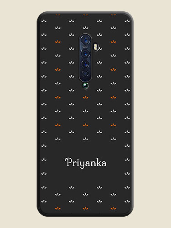Custom Simple Pattern With Custom Text On Space Black Personalized Soft Matte Phone Covers -Oppo Reno 2
