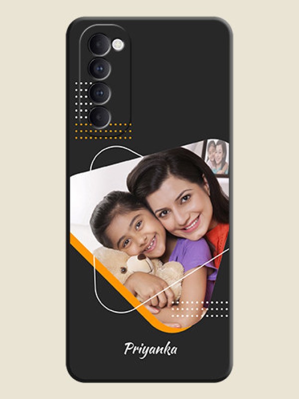 Custom Yellow Triangle - Photo on Space Black Soft Matte Phone Cover - Oppo Reno 4 Pro