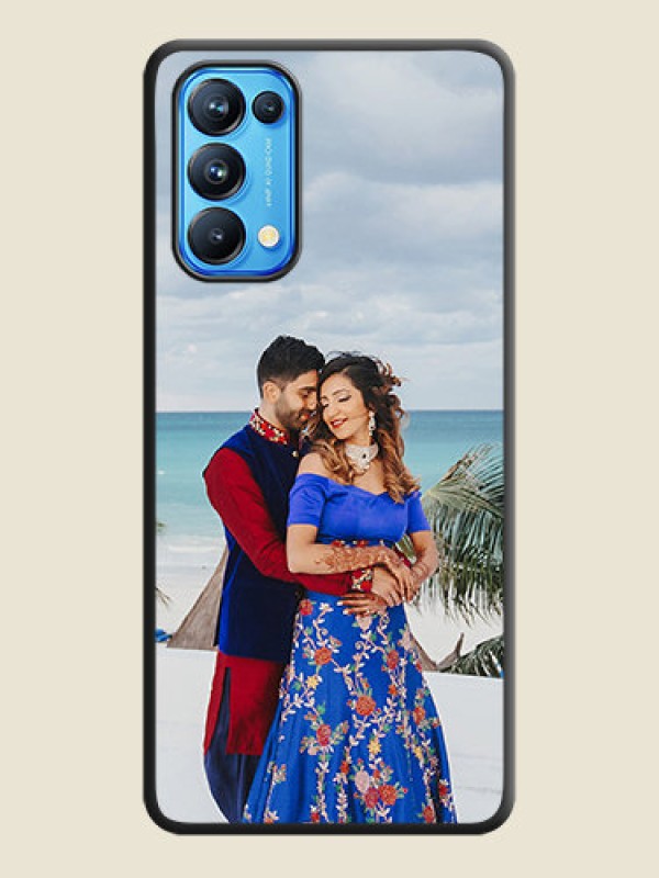 Custom Full Single Pic Upload On Space Black Personalized Soft Matte Phone Covers -Oppo Reno 5 Pro 5G