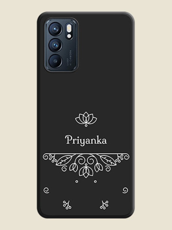 Custom Lotus Garden Custom Text On Space Black Personalized Soft Matte Phone Covers -Oppo Reno 6 5G