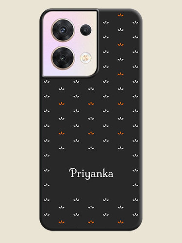 Custom Simple Pattern With Custom Text On Space Black Personalized Soft Matte Phone Covers -Oppo Reno 8 5G