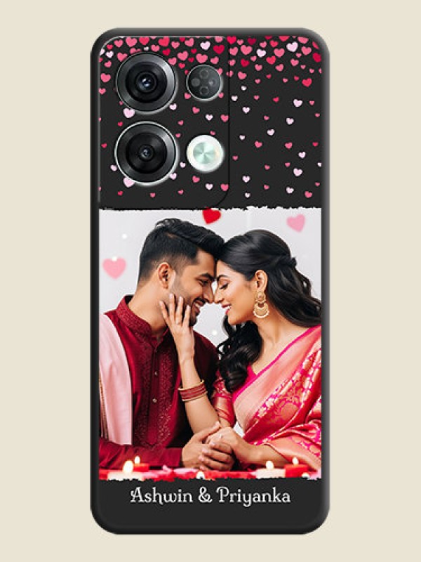 Custom Fall in Love with Your Partner  on Photo on Space Black Soft Matte Phone Cover - Oppo Reno 8 Pro 5G