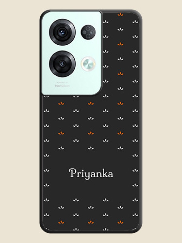 Custom Simple Pattern With Custom Text On Space Black Personalized Soft Matte Phone Covers -Oppo Reno 8 Pro 5G
