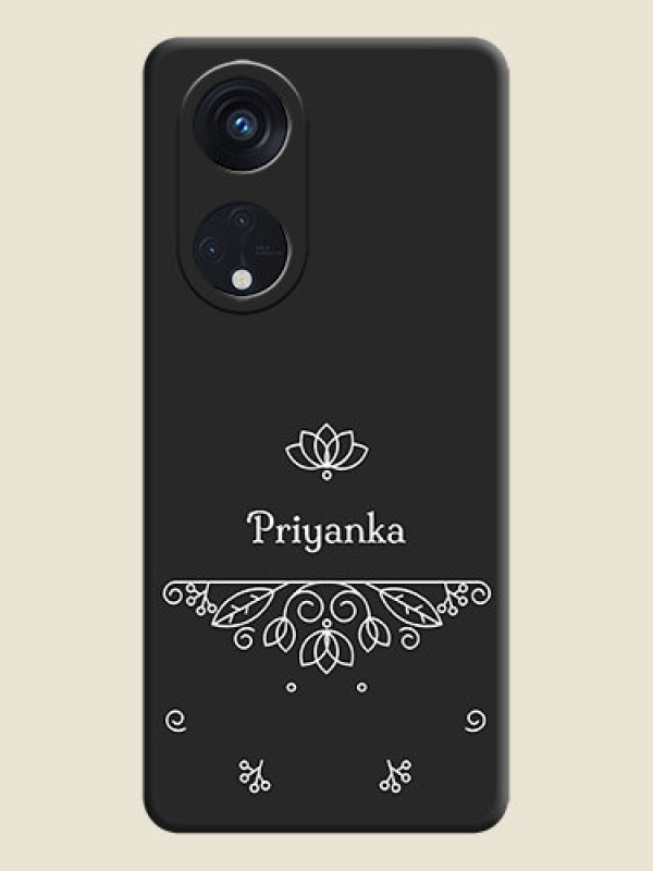 Custom Lotus Garden Custom Text On Space Black Personalized Soft Matte Phone Covers -Oppo Reno 8T 5G