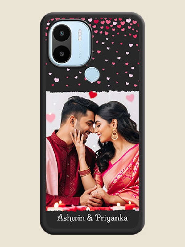 Custom Fall in Love with Your Partner  on Photo on Space Black Soft Matte Phone Cover - Poco C50