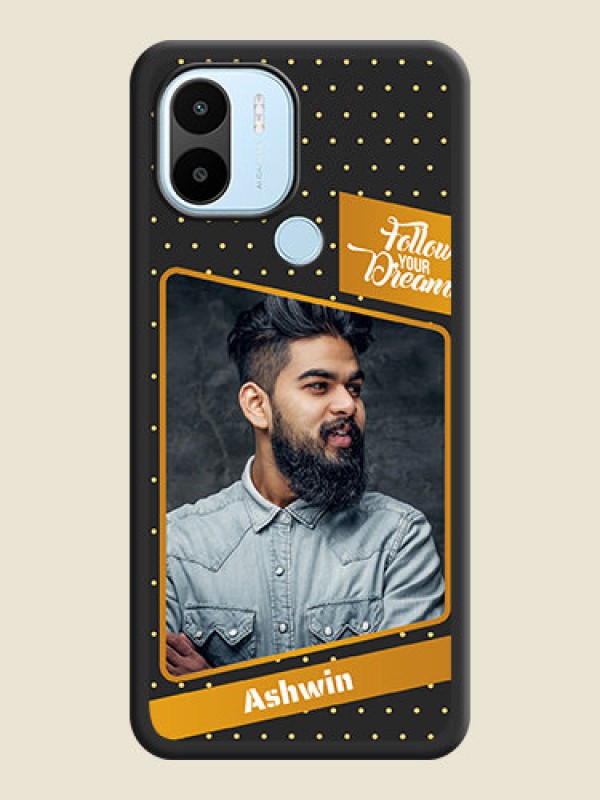 Custom Follow Your Dreams with White Dots on Space Black Custom Soft Matte Phone Cases - Poco C50