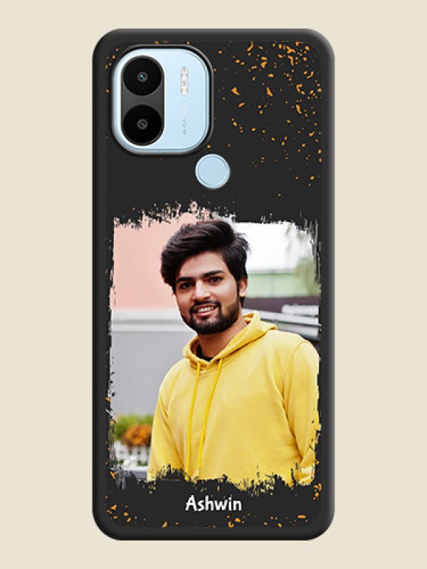 Custom Spray Free Design on Photo on Space Black Soft Matte Phone Cover - Poco C50