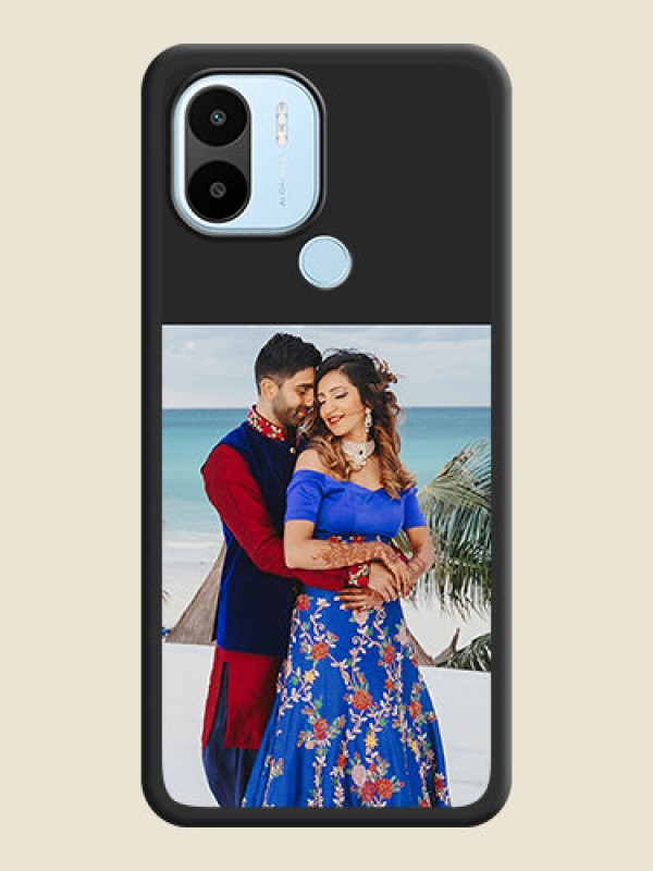 Custom Image Upload With Space Black Color On Custom Soft Matte Mobile Back Cover - Poco C50