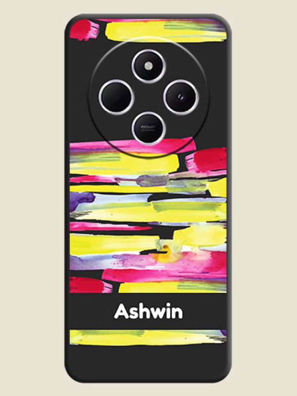 Custom Brush Coloured On Space Black Custom Soft Matte Mobile Back Cover - Poco C75 5G
