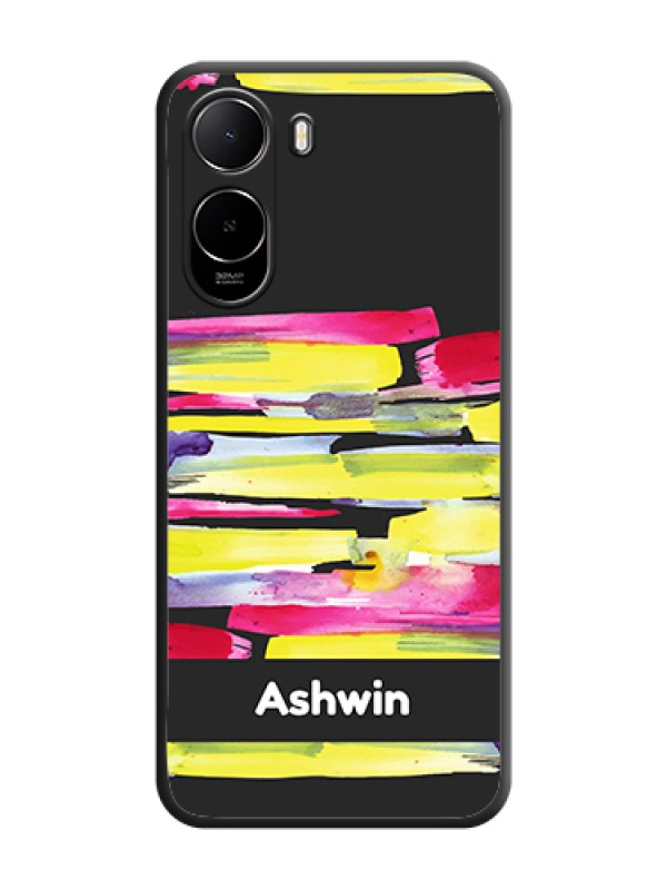 Custom Brush Coloured On Space Black Custom Soft Matte Mobile Back Cover - Poco C81