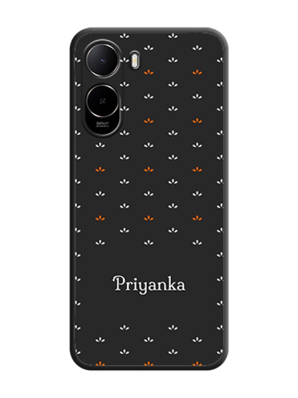 Custom Simple Pattern With Custom Text On Space Black Custom Soft Matte Mobile Back Cover - Poco C81