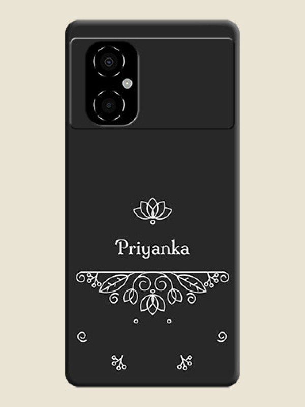 Custom Lotus Garden Custom Text On Space Black Personalized Soft Matte Phone Covers -Poco M4 5G