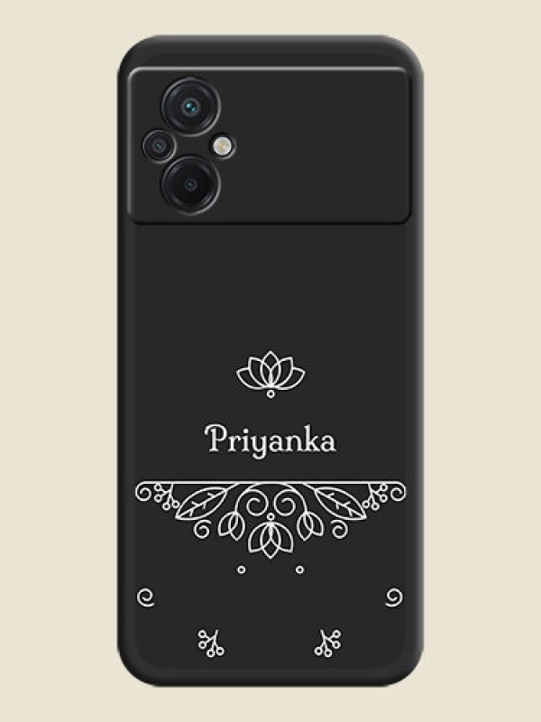 Custom Lotus Garden Custom Text On Space Black Personalized Soft Matte Phone Covers -Poco M5