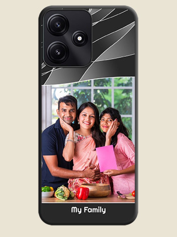 Custom Mixed Wave Lines - Photo on Space Black Soft Matte Mobile Cover - Poco M6 Pro 5G