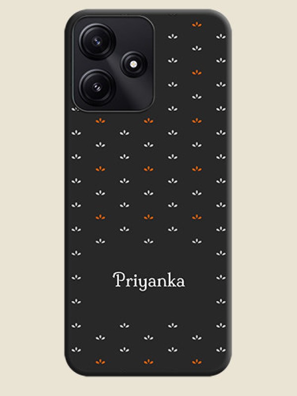 Custom Simple Pattern With Custom Text On Space Black Personalized Soft Matte Phone Covers - Poco M6 Pro 5G