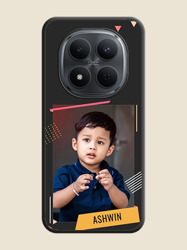 Custom Photo Frame with Triangle Small Dots on Photo On Space Black Custom Soft Matte Mobile Back Cover - Poco M8 5G