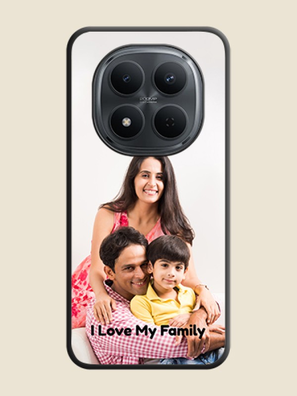 Custom Full Single Pic Upload With Text On Space Black Custom Soft Matte Mobile Back Cover - Poco M8 5G