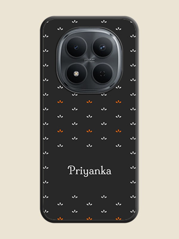 Custom Simple Pattern With Custom Text On Space Black Custom Soft Matte Mobile Back Cover - Poco M8 5G
