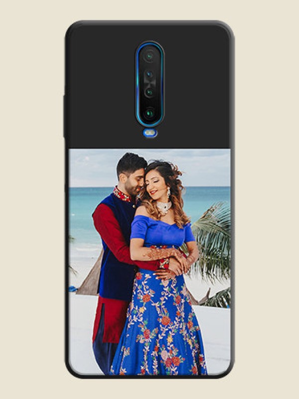 Custom Image Upload With Space Black Color On Custom Soft Matte Mobile Back Cover - Poco X2