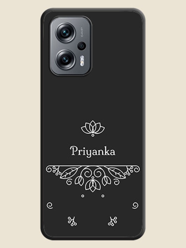 Custom Lotus Garden Custom Text On Space Black Personalized Soft Matte Phone Covers -Poco X4 Gt 5G