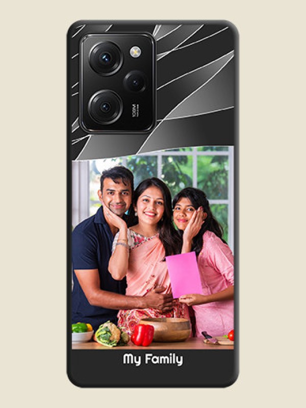 Custom Mixed Wave Lines - Photo on Space Black Soft Matte Mobile Cover -Poco X5 Pro 5G
