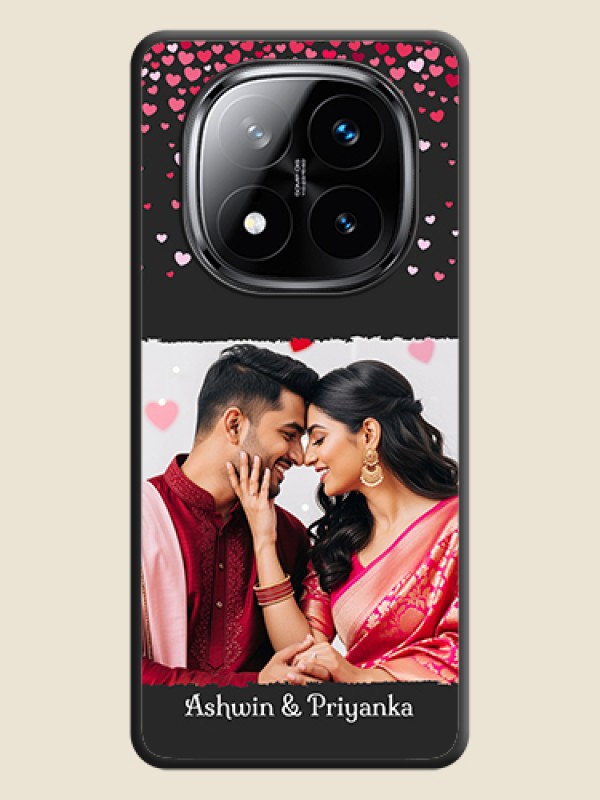 Custom Fall in Love with Your Partner on Photo On Space Black Custom Soft Matte Mobile Back Cover - Poco X7 5G