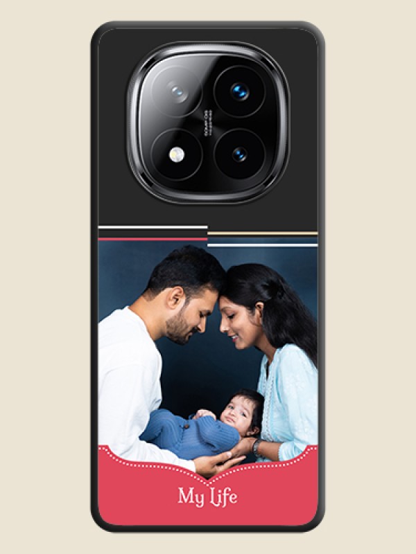 Custom Classic Plain Design with Name On Space Black Custom Soft Matte Mobile Back Cover - Poco X7 5G
