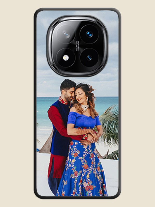 Custom Full Single Pic Upload On Space Black Custom Soft Matte Mobile Back Cover - Poco X7 5G