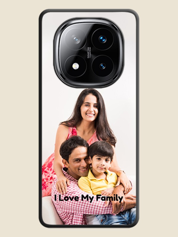 Custom Full Single Pic Upload With Text On Space Black Custom Soft Matte Mobile Back Cover - Poco X7 5G