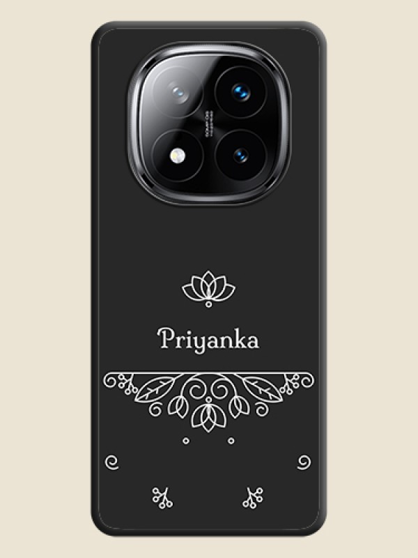 Custom Lotus Garden Custom Text On Space Black Custom Soft Matte Mobile Back Cover - Poco X7 5G