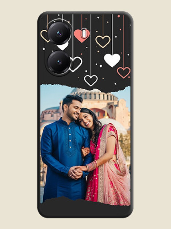 Custom Love Hangings with Splash Wave Picture On Space Black Custom Soft Matte Mobile Back Cover - Poco X7 Pro 5G
