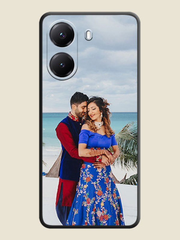 Custom Full Single Pic Upload On Space Black Custom Soft Matte Mobile Back Cover - Poco X7 Pro 5G