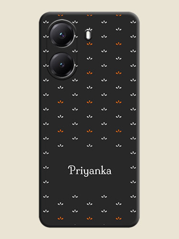Custom Simple Pattern With Custom Text On Space Black Custom Soft Matte Mobile Back Cover - Poco X7 Pro 5G