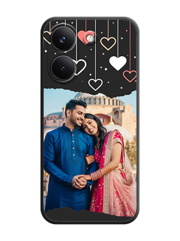Custom Love Hangings with Splash Wave Picture On Space Black Custom Soft Matte Mobile Back Cover - Poco X8 Pro 5G