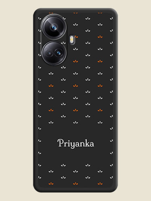 Custom Simple Pattern With Custom Text On Space Black Personalized Soft Matte Phone Covers -Realme 10 Pro Plus 5G