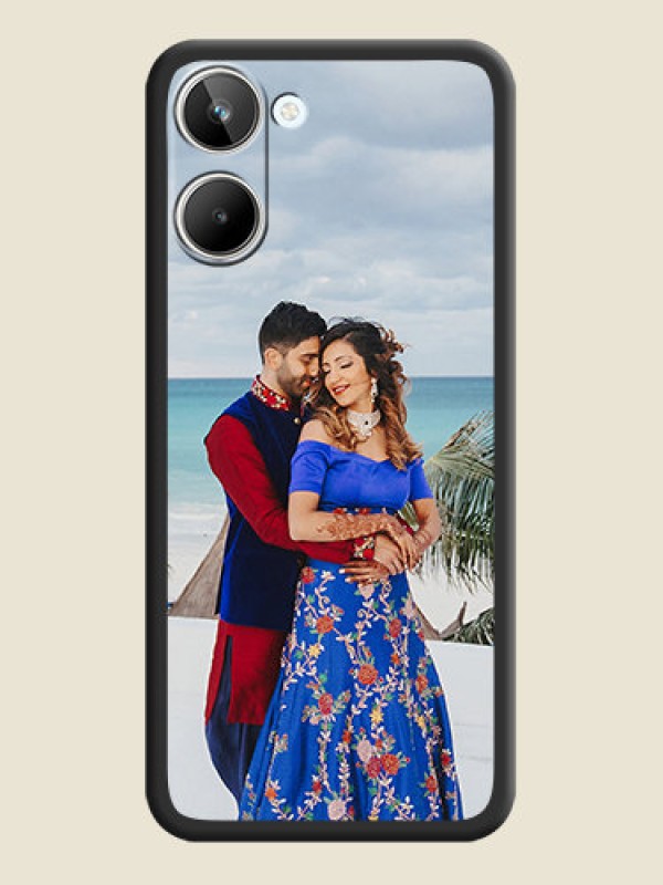 Custom Full Single Pic Upload On Space Black Personalized Soft Matte Phone Covers -Realme 10