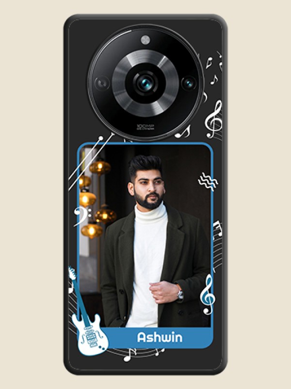 Custom Musical Theme Design with Text - Photo on Space Black Soft Matte Mobile Case - Realme 11 Pro 5G