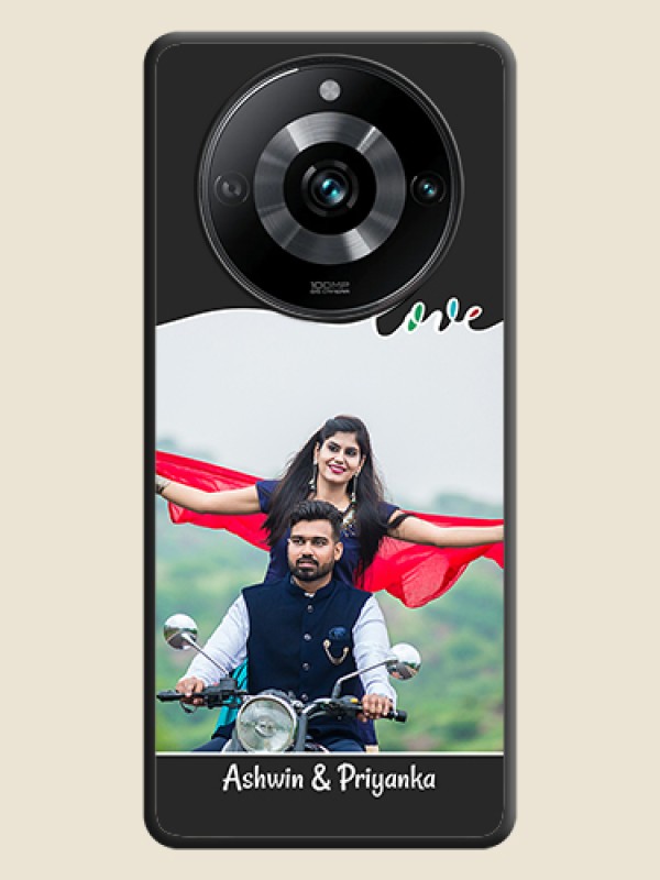 Custom Fall in Love Pattern with Picture - Photo on Space Black Soft Matte Mobile Case - Realme 11 Pro Plus 5G