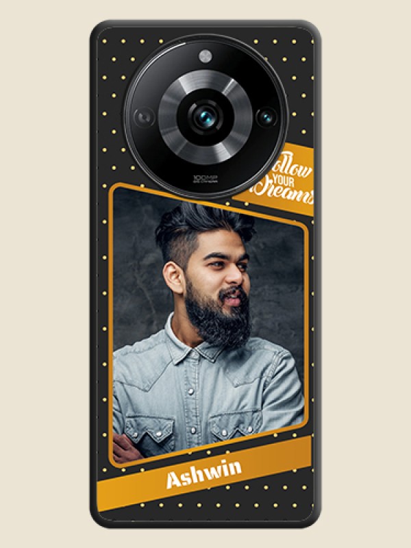 Custom Follow Your Dreams with White Dots on Space Black Custom Soft Matte Phone Cases - Realme 11 Pro Plus 5G