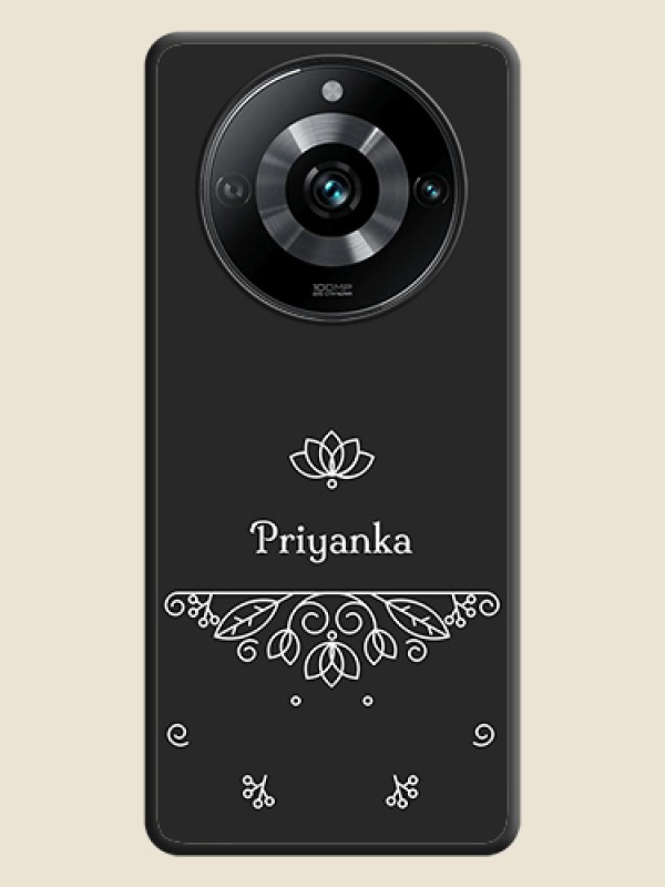 Custom Lotus Garden Custom Text On Space Black Personalized Soft Matte Phone Covers - Realme 11 Pro Plus 5G